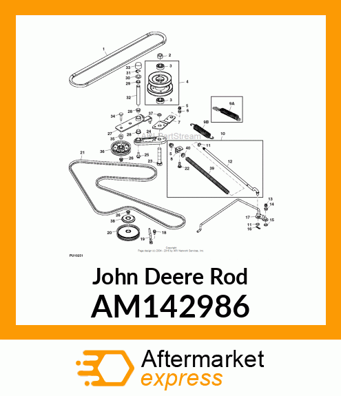 TENSION ROD ASSEMBLY AM142986