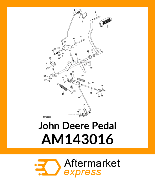 PEDAL, BRAKE "WELDED" AM143016