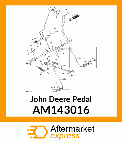 PEDAL, BRAKE "WELDED" AM143016