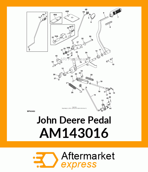 PEDAL, BRAKE "WELDED" AM143016