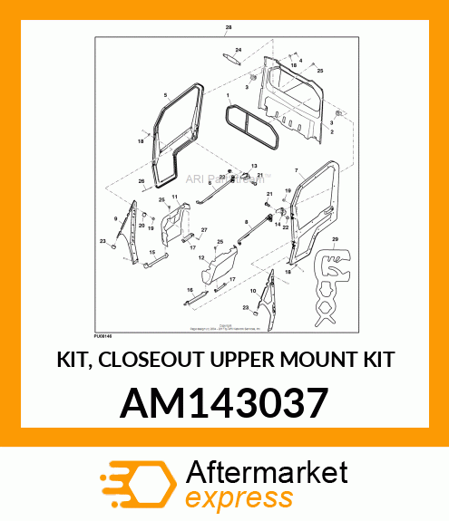 KIT, CLOSEOUT UPPER MOUNT KIT AM143037