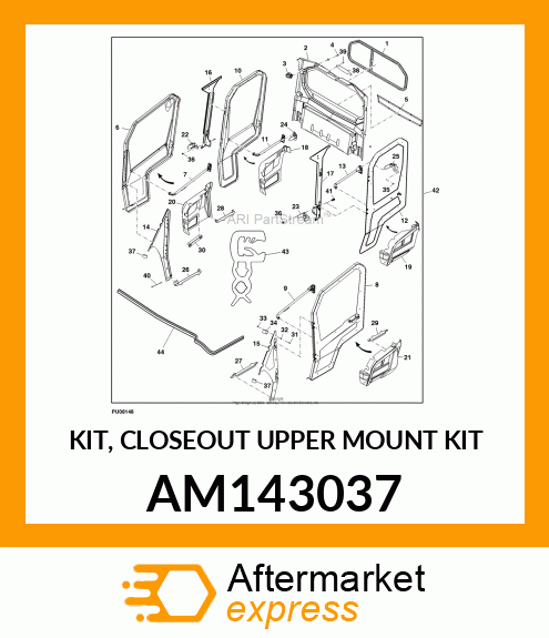 KIT, CLOSEOUT UPPER MOUNT KIT AM143037