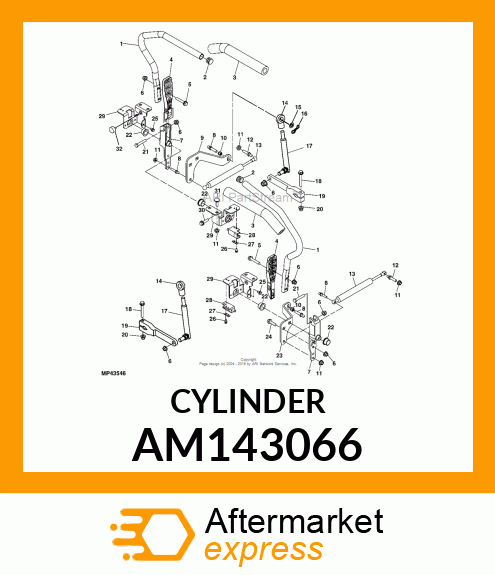 GAS OPERATED CYLINDER, ABSORBER, SH AM143066