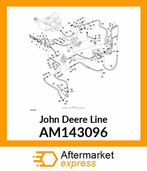 LINE, REAR OUTLET AM143096