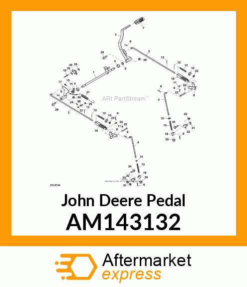 PEDAL, WELDED BRAKE AM143132