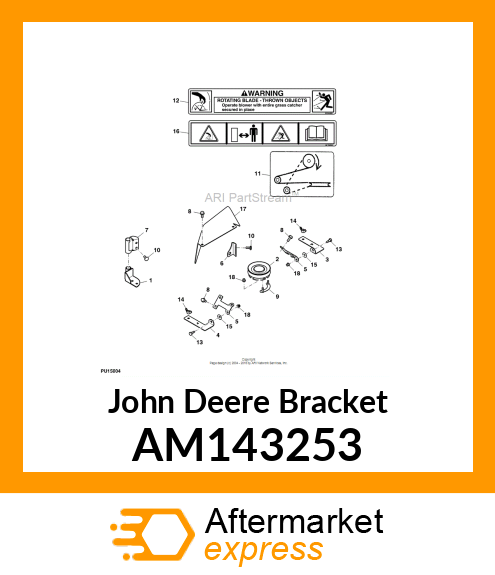 BRACKET, FRONT ASSY, X700 HC AM143253