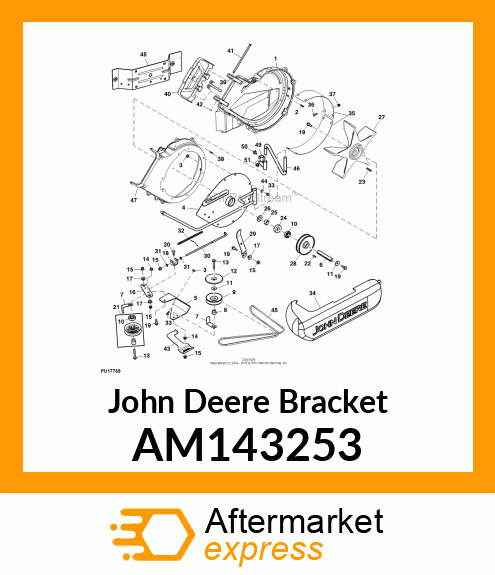 BRACKET, FRONT ASSY, X700 HC AM143253