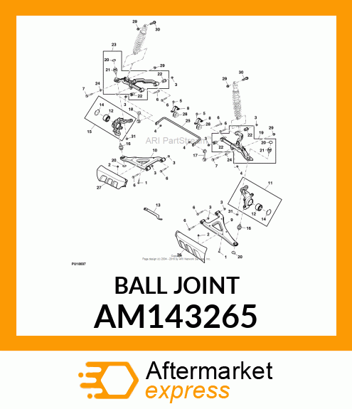 BALLJOINT, 22MM AM143265