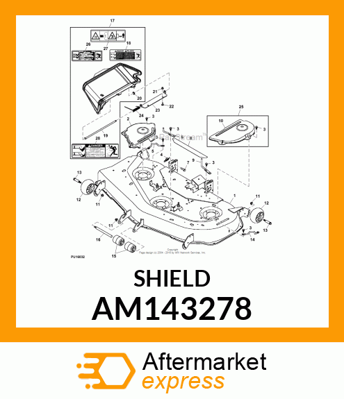 SHIELD, LH BELT AM143278