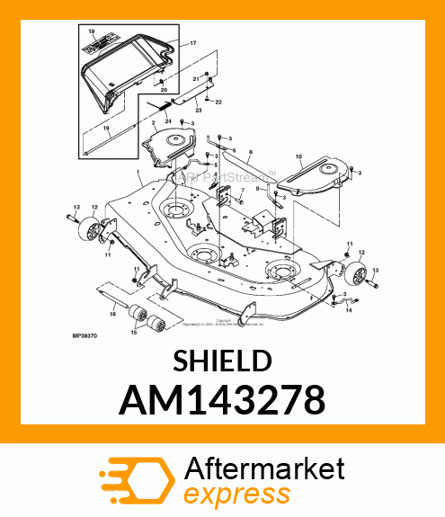 SHIELD, LH BELT AM143278