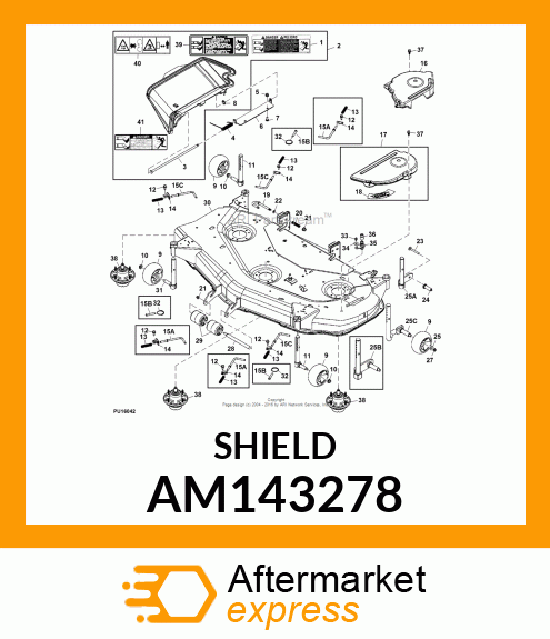 SHIELD, LH BELT AM143278