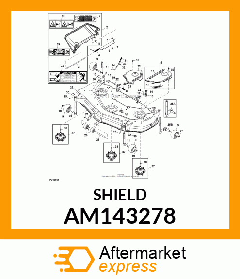 SHIELD, LH BELT AM143278