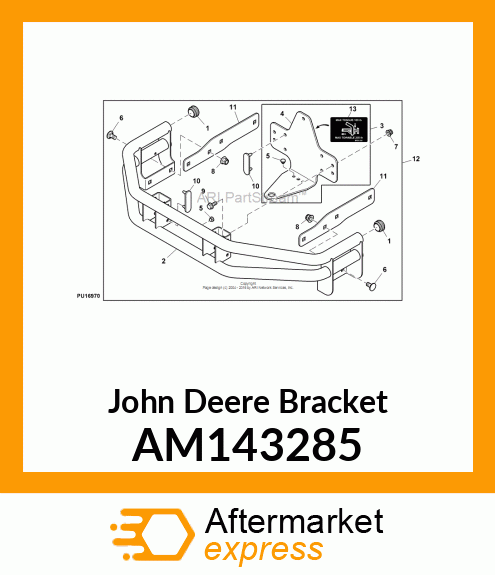 PLATE, ASSEMBLY, HITCH AM143285