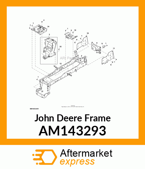 FRAME, FRAME, WELDMENT (X3 RDRC) AM143293