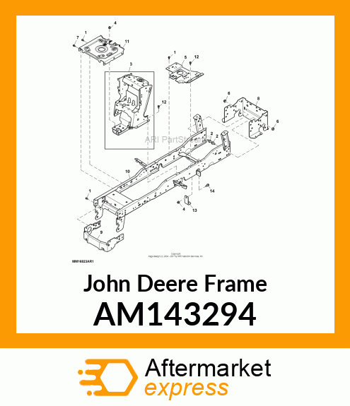 FRAME, WELDMENT (PAINTED) AM143294