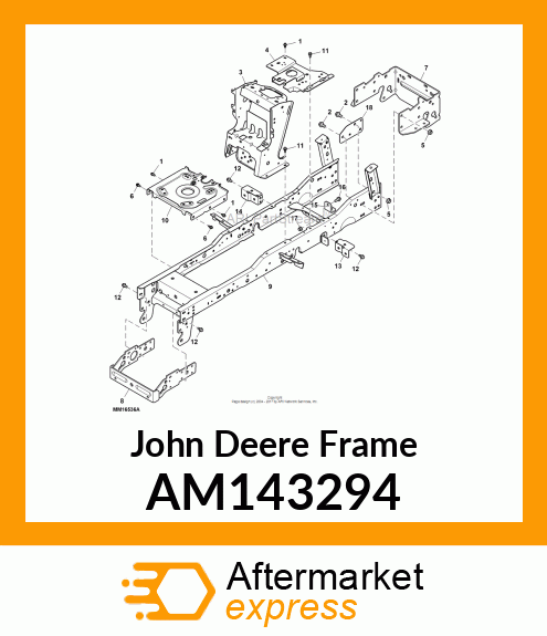 FRAME, WELDMENT (PAINTED) AM143294