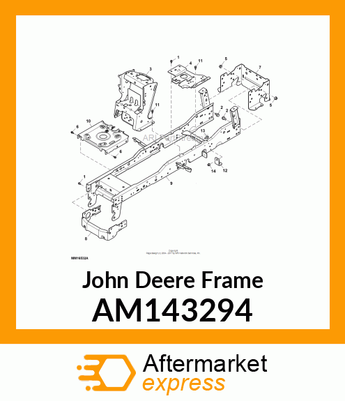 FRAME, WELDMENT (PAINTED) AM143294