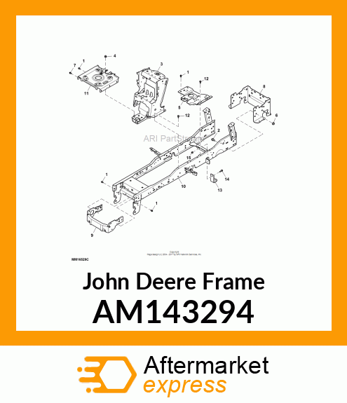 FRAME, WELDMENT (PAINTED) AM143294