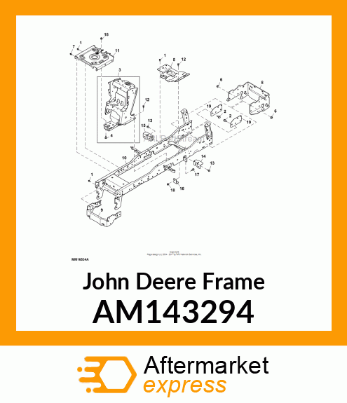 FRAME, WELDMENT (PAINTED) AM143294