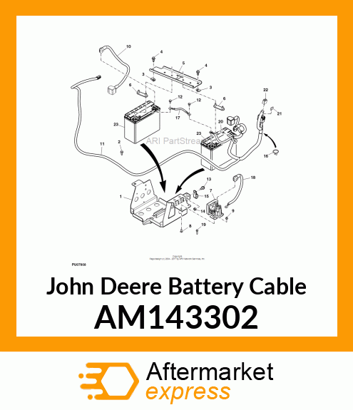 BATTERY CABLE, CABLE, POSITIVE BATT AM143302