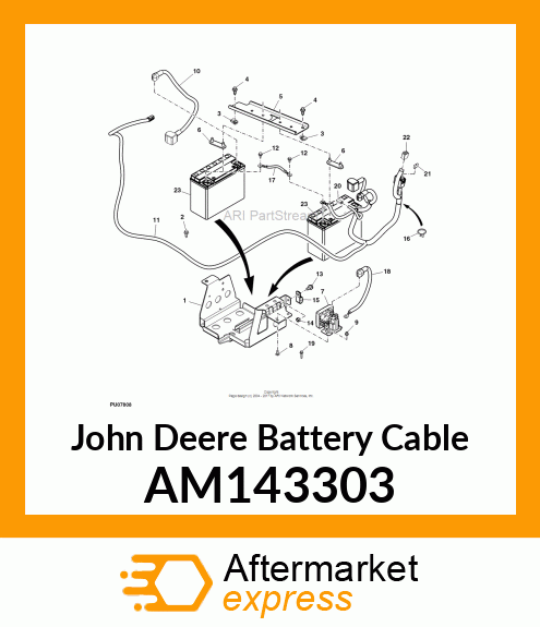 BATTERY CABLE, CABLE, POSITIVE BATT AM143303