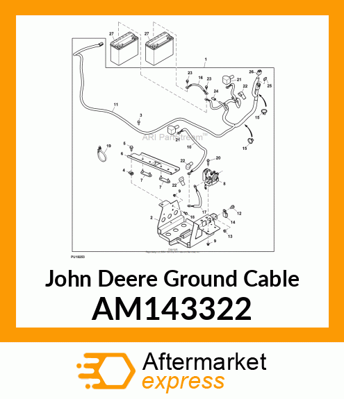 GROUND CABLE, CABLE, GROUND AM143322