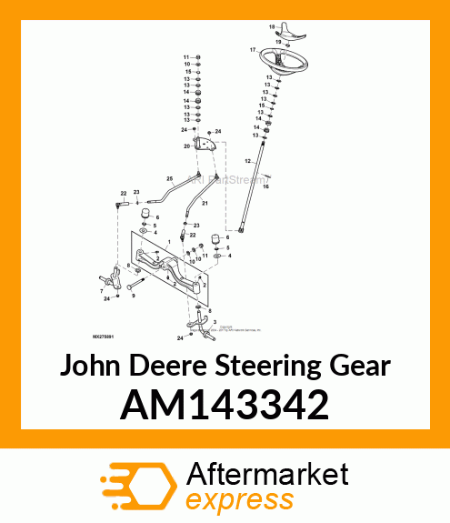 STEERING GEAR, WELDED SECTION AM143342