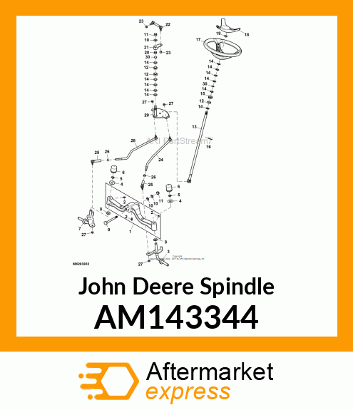 SPINDLE, LH MANUAL AM143344