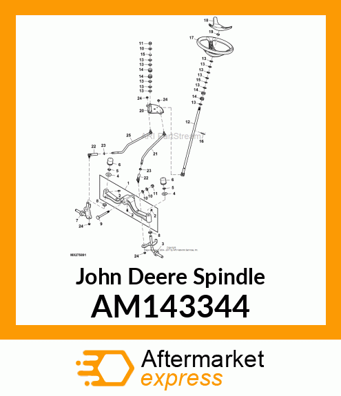 SPINDLE, LH MANUAL AM143344