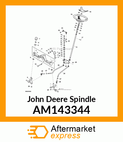 SPINDLE, LH MANUAL AM143344