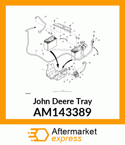 TRAY, TRAY, DUAL BATTERY AM143389