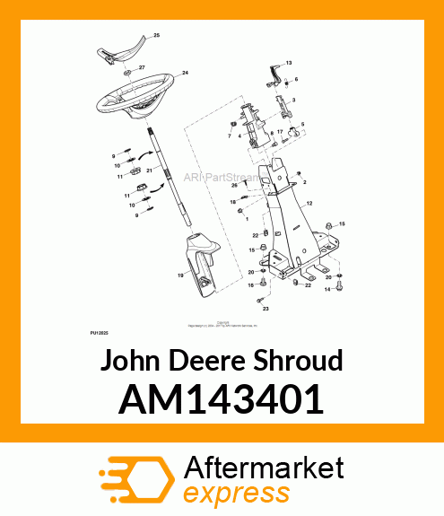 SHROUD, TILT STEER W/HOOK AM143401