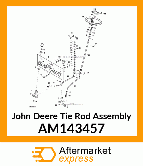 TIE ROD ASSEMBLY, LF W/O END L AM143457