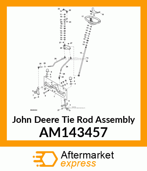 TIE ROD ASSEMBLY, LF W/O END L AM143457