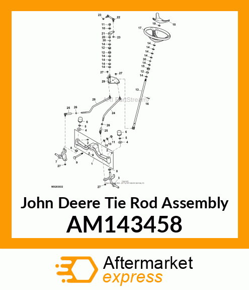 TIE ROD ASSEMBLY, RF W/O END L AM143458