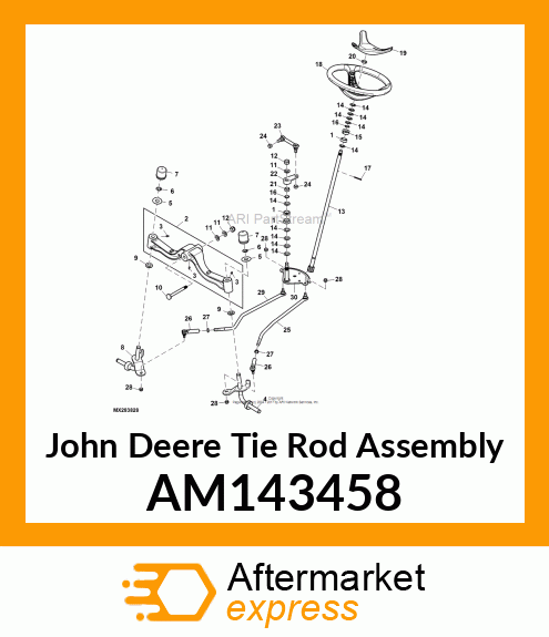 TIE ROD ASSEMBLY, RF W/O END L AM143458