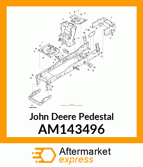 PEDESTAL, WELDMENT, POWER PEDESTAL AM143496