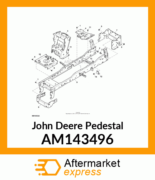 PEDESTAL, WELDMENT, POWER PEDESTAL AM143496