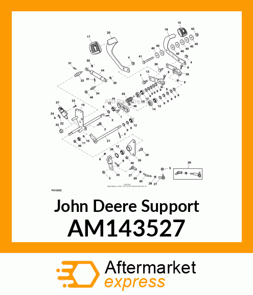 SUPPORT, HST CONTROL SHAFT AM143527