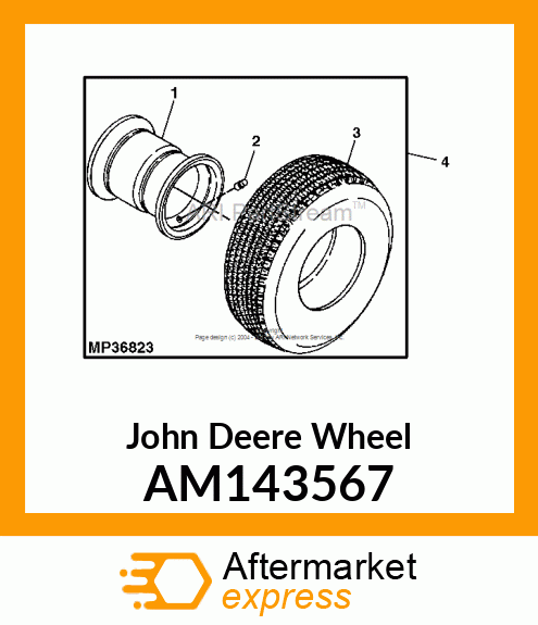 WHEEL, 10X7.75 (YELLOW) AM143567