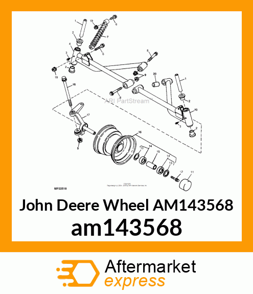 WHEEL,8X7,YELLOW am143568