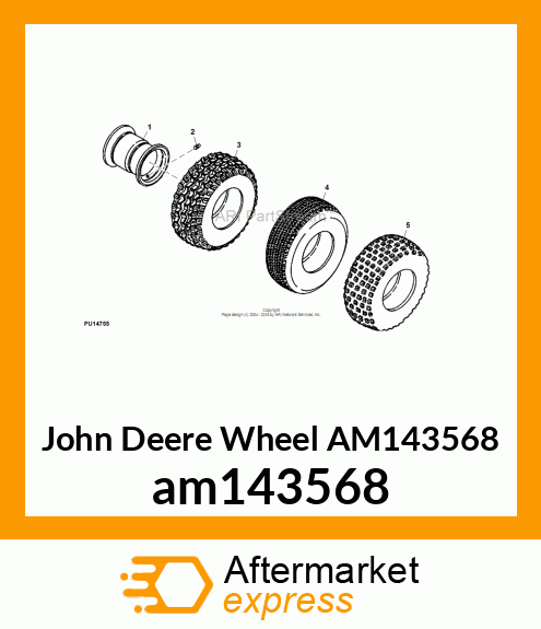 WHEEL,8X7,YELLOW am143568