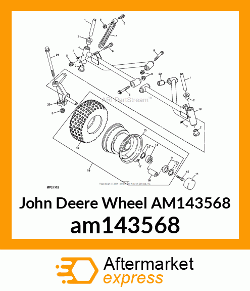 WHEEL,8X7,YELLOW am143568