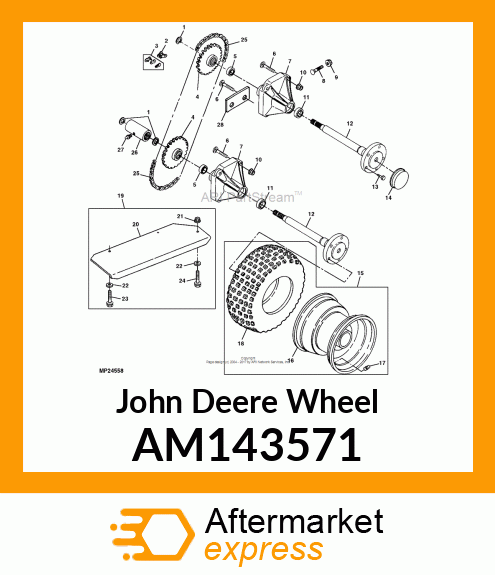 WHEEL, 9X10, BLACK AM143571