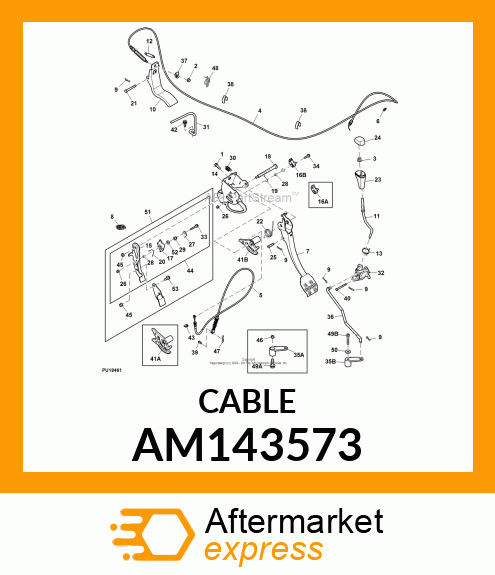 PUSH PULL CABLE, CABLE, RSX PARK BR AM143573