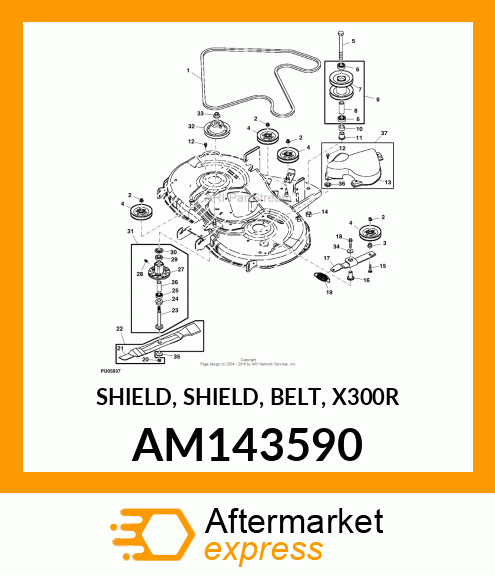 SHIELD, SHIELD, BELT, X300R AM143590