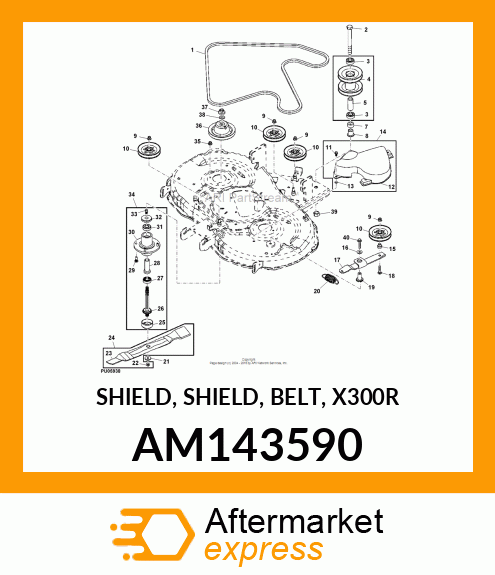 SHIELD, SHIELD, BELT, X300R AM143590