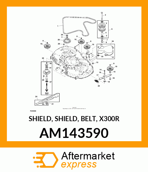 SHIELD, SHIELD, BELT, X300R AM143590