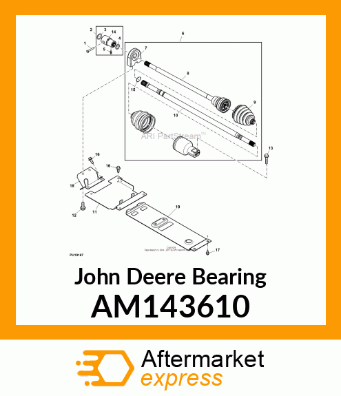 BEARING, PILLOW BLOCK, DOUBLE AM143610