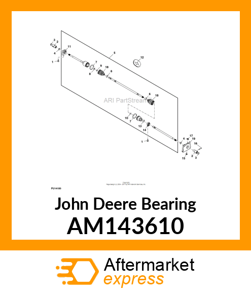 BEARING, PILLOW BLOCK, DOUBLE AM143610